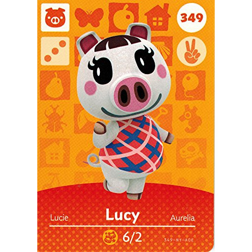 Nintendo Animal Crossing Happy Home Designer Amiibo Card Lucy 349/400 USA Version
