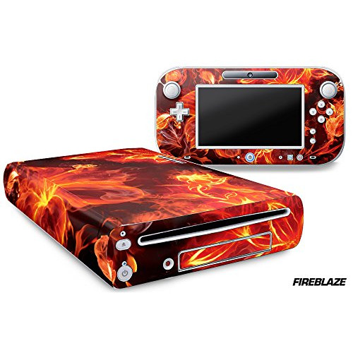 247 Skins Graphics kit Sticker Decal Compatible with Nintendo Wii U and Controllers - Fireblaze
