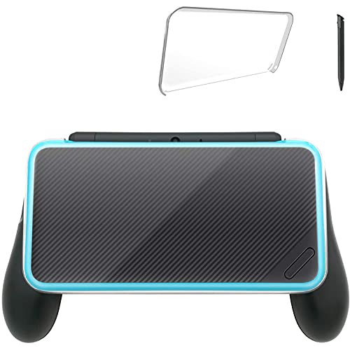 [Updated]Hand Grip Compatible with Nintendo 2DS XL with 1 Stylus and 1 Clear Case Compatible with Nintendo 2DS XL