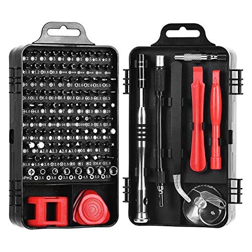 Precision Screwdriver Set Multi Bit Case Magnetic Repair Tool Kit for Knife iPhone Mac iPad Tablet Laptop Xbox PS3 PS4 Nintendo Game Consoles Eyeglasses Watch Cellphone PC Camera Electronics (AT117BL)