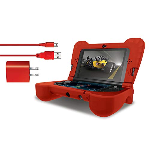 dreamGEAR Power Play Kit Accessories: Compatible with Nintendo NEW 3DS XL, 3-In-1 Bundle, Soft Comfort Grip Case, Charging Cable, AC Adapter, Black
