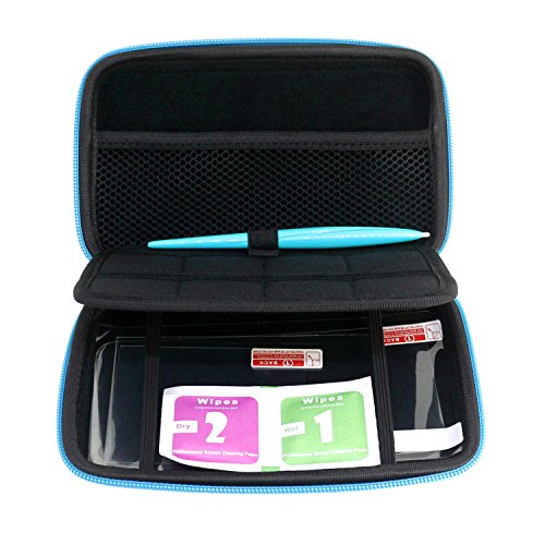 3 in 1 Protective Kit for Nintendo 2DS XL - EVA Storage Bag with Stylus,2 Screen Protector Film and 8 pcs game card cases ¡­