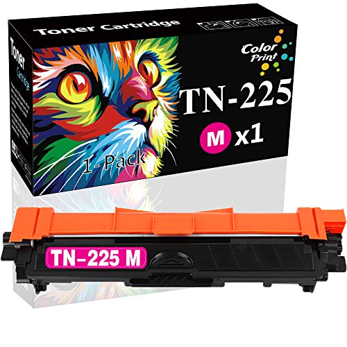 1-Pack ColorPrint Compatible Toner Cartridge Replacement for TN-225 TN225 TN-225M TN225M Work with DCP-9020CDW HL-3140CW 3150CDW 3170CDW 3180CDW MFC-9130CW 9330CDW 9340CDW 9340CW Printer (Magenta)