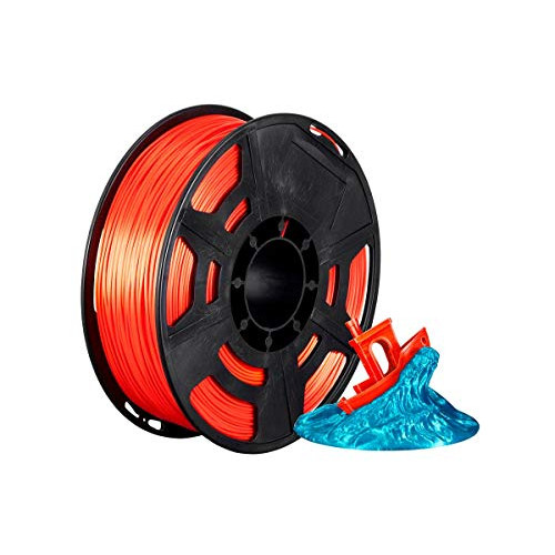 Monoprice 136281 Hi-Gloss 3D Printer Filament PLA 1.75mm - 1kg/Spool - Orange Red, Works with All PLA Compatible 3D Printers