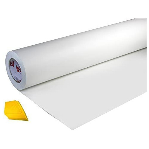 ORACAL High Gloss Self-Adhesive Clear Lamination Vinyl Roll for Die-Cutter and Plotter Machines Including Yellow Detailer Squeegee (12 x 6ft)