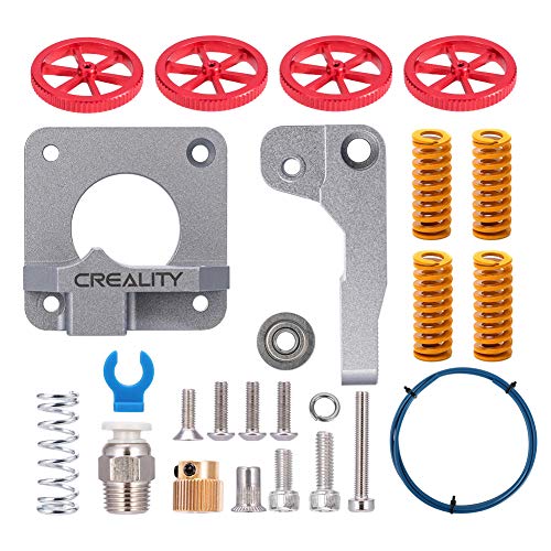 Creality All Metal MK-8 Extruder Feeder Drive 3D Printer 4PCS Aluminum Leveling Hand Twist Nut and 1M Capricorn PTFE Bowden Tubing XS Series for Ender 3 / Ender 3 Pro/Ender 5