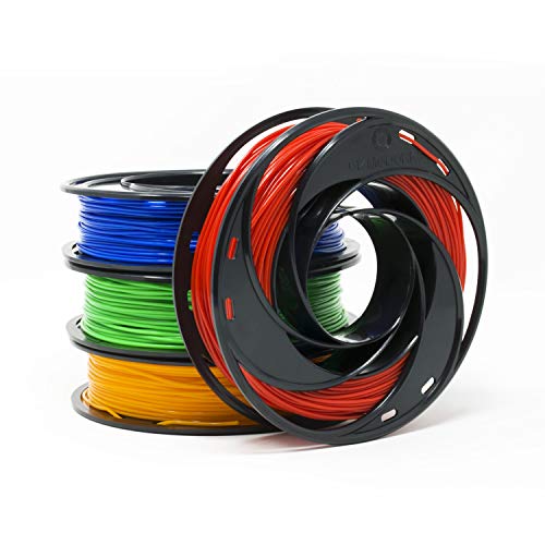 Gizmo Dorks PLA Filament for 3D Printers 3mm (2.85mm) 200g, 4 Color Pack - Blue, Green, Orange, Red