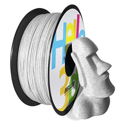 HELLO3D PLA 3D Printer Filament White Printer Filament, 1.75mm, 2.2LB per Spool, White
