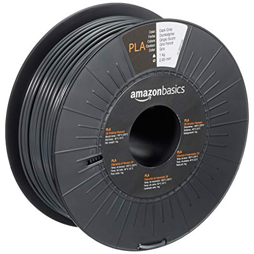 Amazon Basics PLA 3D Printer Filament, 2.85mm, Dark Gray, 1 kg Spool - Amazon Vine
