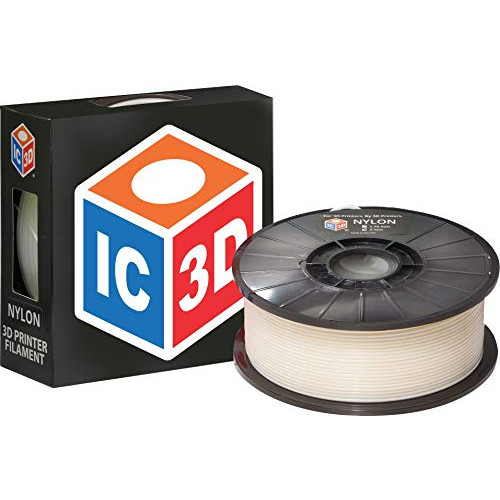 IC3D Natural 3mm Nylon 3D Printer Filament - 1 kg Spool - Professional Grade 3D Printing Filament - Made in USA