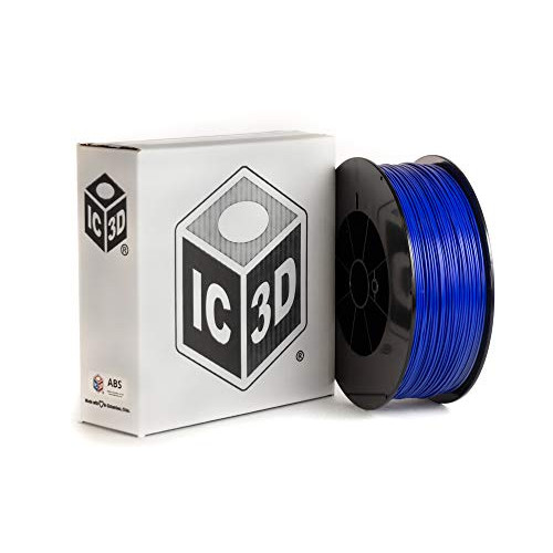 IC3D Blue 2.85mm ABS 3D Printer Filament - 2.5kg Spool - Dimensional Accuracy +/- 0.05mm - Professional Grade 3D Printing Filament - Made in USA