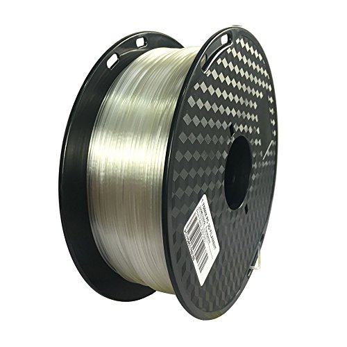 Transparent PC Filament 1.75mm 3D Printer Filament Dimensional Accuracy +/- 0.05mm, 1KG Spool (2.2LBS), 3D Printing Polycarbonate Material