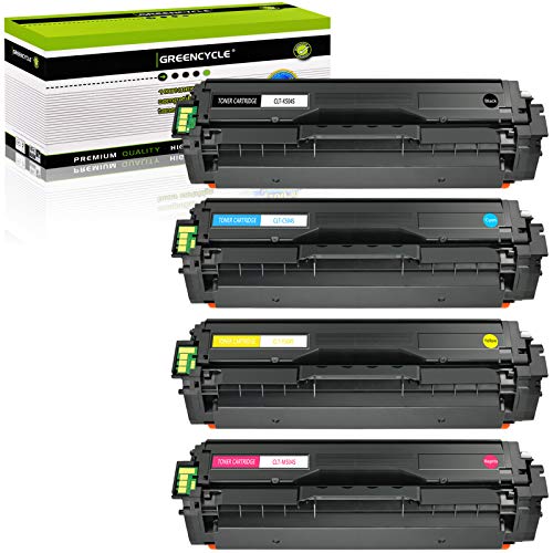 GREENCYCLE 4 Pack Compatible CLT-504S CLT-K504S CLT-C504S CLT-Y504S CLT-M504S Toner Cartridge Replacement for Samsung Xpress SL-C1810W C1860FW CLX-4195FN Printer - Black, Cyan, Yellow, Magenta