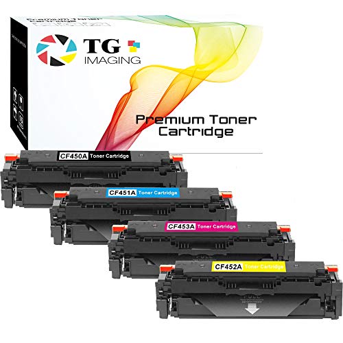 TG Imaging Compatible Toner Cartridge Replacement for HP 655A CF450A for use in Laserjet MFP M681dh M682z M681f M681z M652n M652dn M653dn M653x M653dh Printers (Black Cyan Magenta Yellow), 4 Pack
