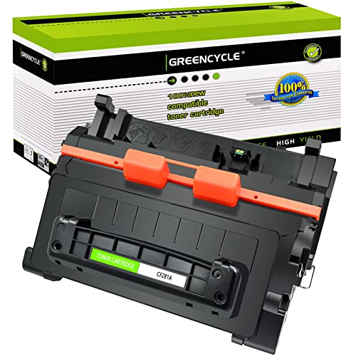 GREENCYCLE Compatible Toner Cartridge Replacement for HP 81A CF281A Use for Laserjet Enterprise M604 M605 M606 M630 M604N M605X M630h M630dn M630z MFP Printer (High Yield, Black, 1-Pack)