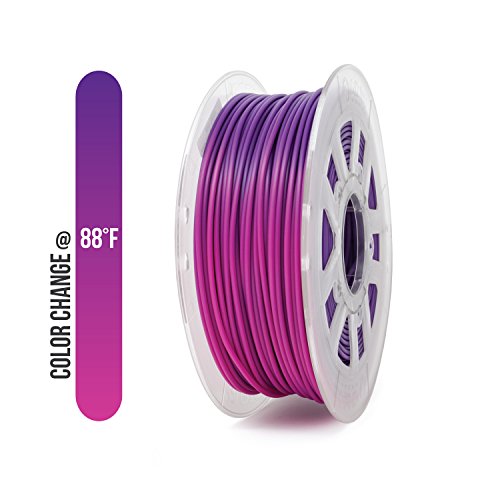 Gizmo Dorks 3mm (2.85mm) PLA Filament 1kg / 2.2lb for 3D Printers, Color Change Purple to Pink