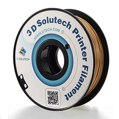 3D Solutech - PLA175RGLD Real Gold 3D Printer PLA Filament 1.75MM Filament, Dimensional Accuracy +/- 0.03 mm, 2.2 LBS (1.0KG)