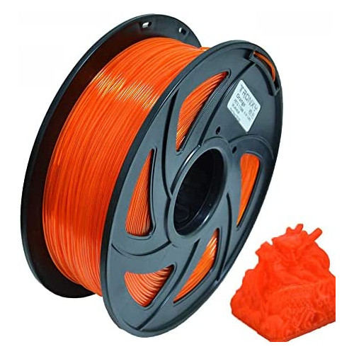 Flexible TPU 3D Printers Filament 1.75mm Color is Clear Accuracy +/- 0.05mm Net Weight 1KG(2.2LB) Transparent TPU Hardness 95Au2026