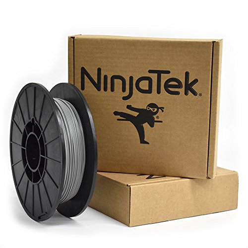 NinjaTek - 3DNF1417505 3DNF14117505 NinjaFlex TPU Filament, 1.75mm, TPE.5kg, Steel (Gray) (Pack of 1)