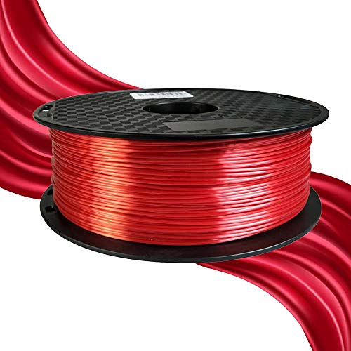 Silk Red PLA Filament 1.75 mm 3D Printer Filament 1KG 2.2LBS Spool 3D Printing Materials Shiny Silky PLA CC3D Metaillic PLA