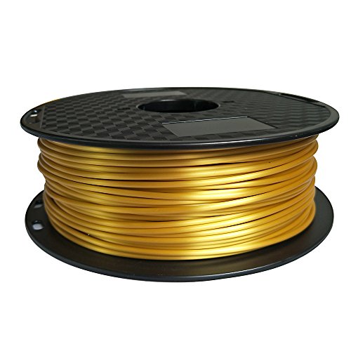 2.85mm Silk Gold PLA Filament 3D Printer Filament 1KG 2.2LBS Spool 3D Printing Material 3mm Silky Shiny Metallic Gold CC3D
