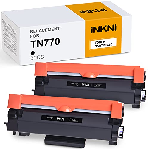 INKNI Compatible Toner Cartridge Replacement for Brother TN770 TN-770 TN730 TN760 Super High Yield Black Toner Cartridge for HL-L2370DW HL-L2370DWXL MFC-L2750DW MFC-L2750DWXL Printer (Black, 2-Pack)