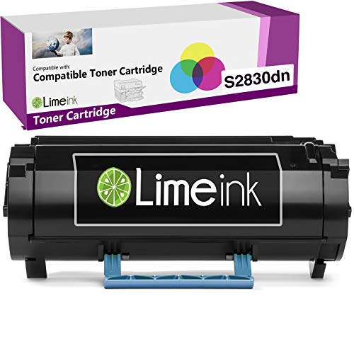 Limeink Compatible Toner Cartridge Replacement for Dell S2830dn Toner Cartridge High Yield Laser Toner (3000 Pages) S2830 2830 dn 2830dn Smart Series Printer Ink 1 Black