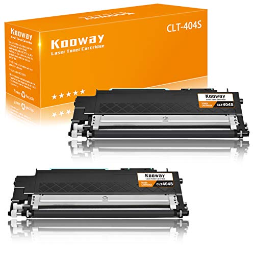 kooway Compatible Toner Cartridge Replacement for Samsung CLT-K404S CLT-404S Black Xpress SL-C430W SL-C430FW SL-C480FW SL-C430W SL-C480W SL-C480FN (2 Black)
