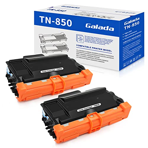 Galada Compatible Toner Cartridge Replacement for Brother TN850 TN-850 TN820 TN-820 TN-880 for Brother HL-L6200DW HL-L6200DWT MFC-L5850DW MFC-L5900DW L5200DW L5700DW Printer (Black High Yield 2 Pack)