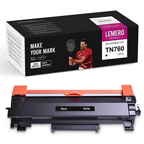 LemeroUexpect Compatible Toner Cartridge Replacement for Brother TN-760 TN760 TN730 Toner for MFC-L2710DW L2717DW L2750DW HL-L2370DW L2325DW L2350DW L2395DW L2390DW DCP-L2550DW Printer (Black,1-Pack)
