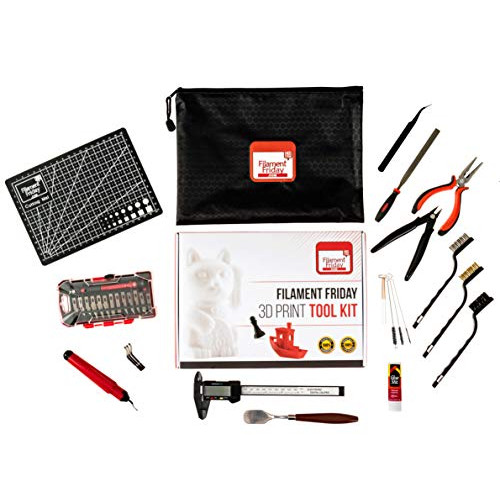 Filament Friday 3D Print Tool Kit - 38 Essential 3D Print Accessories for Finishing, Cleaning, & Printing - Removal Tool Included - 3D Print Tool Set