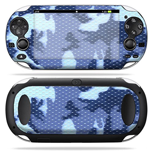 MightySkins Skin Compatible with PS Vita PSVITA Playstation Vita Portable wrap Sticker Skins Blue Camo