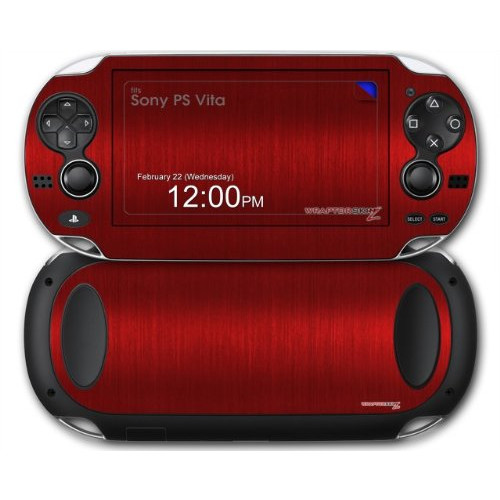 Sony PS Vita Skin Brushed Metal Red by WraptorSkinz
