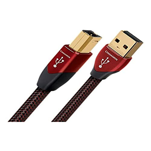 AudioQuest Cinnamon USB A-B 5 m USB A USB B USB Cable Black u2013 5 m USB Cable (5 m, USB A, USB B, Male/Male, Black, Gold)
