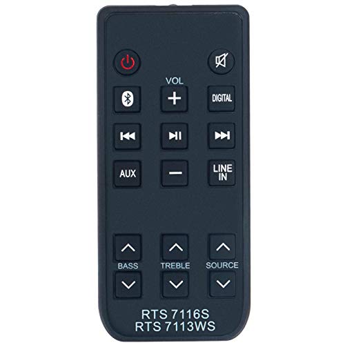 New Replacement Remote Control Compatible with RTS7116S RTS7113WS SBT17116S RCA Home Theater Sound Bar with Wired & Wireless Subwoofer