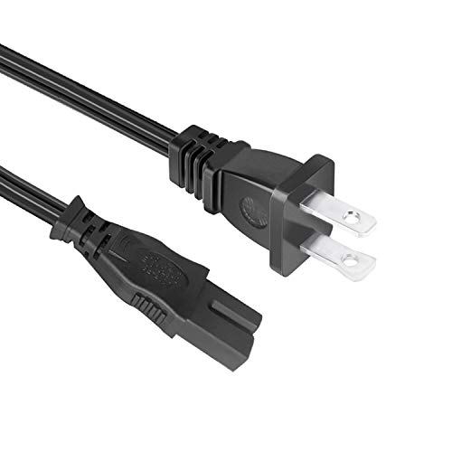 UL Listed Figure D 8.2ft 2 Prong Power Cord for Vizio Soundbar S4251w-B4 S4251w-C4 SB3651-E6 SB3651-E6B SB3651-F6 SB3651-E6C-RB SB3651-E6C Sound bar Power Cord AC Cable Replacement