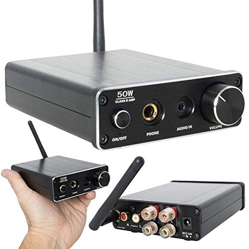 Class D Amp DAC with Stereo Amplifier 50W + Headphone Amplifier with Bluetootth