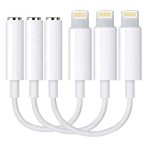 2 Pack [Apple MFi Certified] for iPhone 3.5mm Headphones Adapter, Lightning to 3.5 mm Headphone/Earphone Jack Audio Aux Adapter Dongle for iPhone 13 12 11 XS XR X 8 7 6 iPad, Support iOS 15 and More