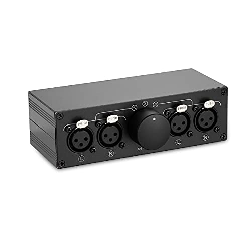 Nobsound Little Bear 3(1)-in-1(3)-Out XLR Balance Stereo Audio Switch Switcher Passive Selector Splitter Box (MC103)