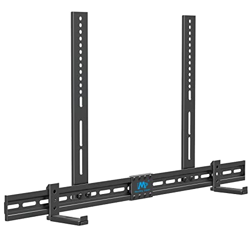 Mounting Dream Soundbar Mount Sound Bar TV Bracket, Sound Bar Bracket for Soundbar with Holes/Without Holes, Non-Slip Base Holder Extends 3.4 to 6.1, Safe and Easy to Install MD5425