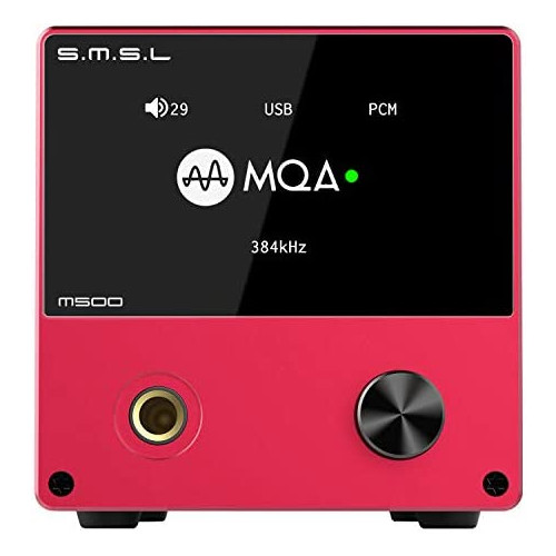 S.M.S.L M500 DAC Headphone Amp Supports MQA decoding ES9038PRO D/A chip USB Uses XMOS XU-216 with Remote Control (Black)