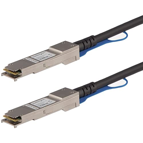 StarTech.com MSA Uncoded Compatible 3m 40G QSFP+ to QSFP+ Direct Attach Breakout Cable Twinax - 40 GbE QSFP+ Copper DAC 40 Gbps Low Power Passive Transceiver Module DAC (QSFP40GPC3M)