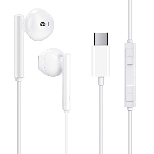 APETOO USB C Headphones for Samsung S20 FE, USB Type C Earphone Stereo in-Ear Earbuds with Mic, Hi-Fi DAC Bass Headphones for Samsung S21 S20 Ultra S21 S20 Plus Note 10+ Pixel 5 4 3 XL OnePlus 9 Pro