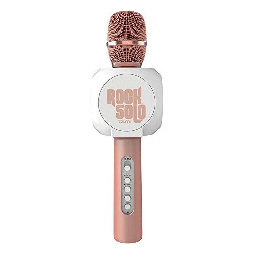 Tzumi Rock Solo Bluetooth Karaoke Microphone and Speaker with Retractable Smartphone Holder - Compatible with Most Karaoke Apps