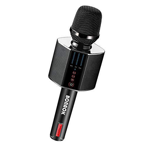 BONAOK Karaoke Microphone, Portable Wireless Bluetooth Karaoke Mic System for Car Home Outdoor Party, Karaoke Machine for PC/All Smartphone G50 Black