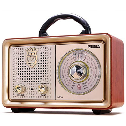 Retro Portable Radio AM FM Shortwave Radio Transistor Battery Operated Vintage Radio with Bluetooth Speaker, 3-Way Power Sources, Enhanced Bass, AUX TF Card USB Disk MP3 Player[2022 Upgraded Version]