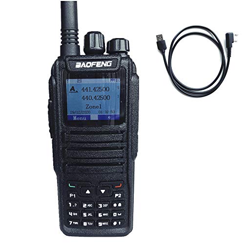 Baofeng DM-1701 Dual Band Tier I & II DMR Radio 3000 Channels, Color Display with PRG Cable & Earpiece