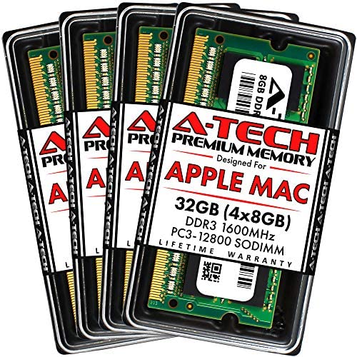 A-Tech 16GB Kit (2x8GB) RAM for Apple MacBook Pro (Mid 2012), iMac (Late 2012, Early/Late 2013, Late 2014, Mid 2015), Mac Mini (Late 2012) | DDR3 1600MHz SODIMM PC3-12800 204-Pin SO-DIMM Memory Upgrade