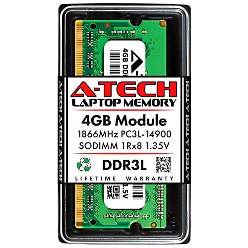 A-Tech 16GB (2x8GB) DDR3 / DDR3L 1866MHz SODIMM PC3L-14900 2Rx8 Dual Rank 1.35V CL13 204-Pin Non-ECC Unbuffered Notebook Laptop RAM Memory Upgrade Kit