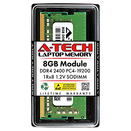 A-Tech 8GB Memory RAM for Dell Inspiron 11 3000 3185 2-in-1 - DDR4 2400MHz PC4-19200 Non ECC SO-DIMM 1Rx8 1.2V - Single Laptop & Notebook Upgrade Module (Replacement for A9210967)